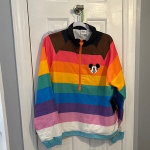 Disney Multicolor Striped Jacket with Mickey Mouse